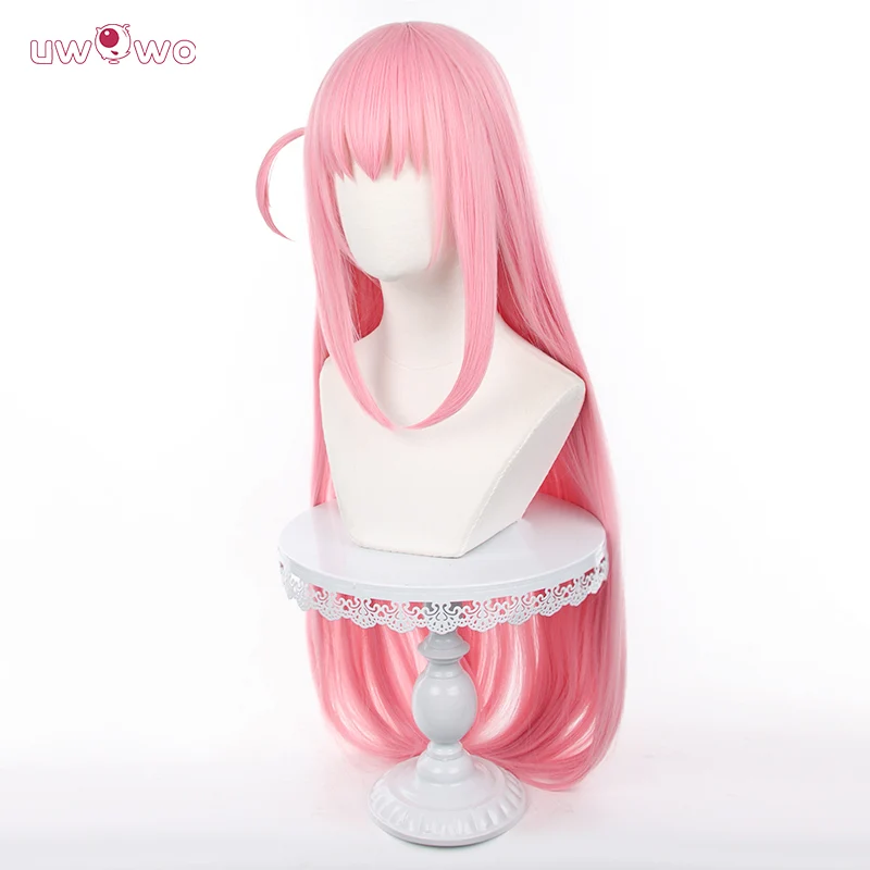 UWOWO Gotou Hitori Cosplay Bocchi The Rock Gotou Hitori Cosplay Wig Pink Long Hair - Image 3
