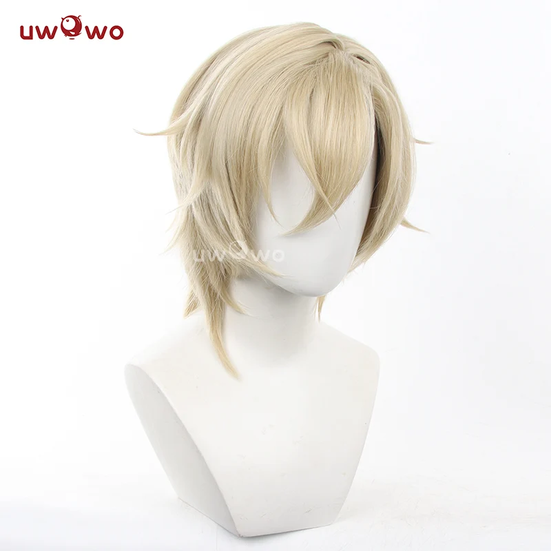 Uwowo Honkai Star Rail Aventurine HSR Cosplay Wig Short Yellow Hair - Image 2