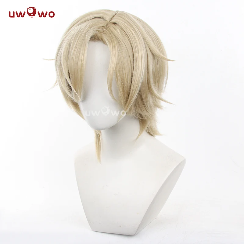Uwowo Honkai Star Rail Aventurine HSR Cosplay Wig Short Yellow Hair - Image 3