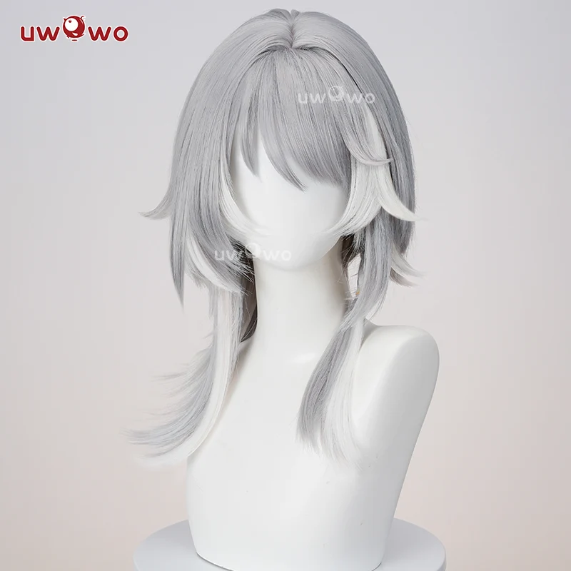 【Pre-sale】Uwowo Honkai: Star Rail Cifera Cosplay Wig Middle Light Gray Hair - Image 2