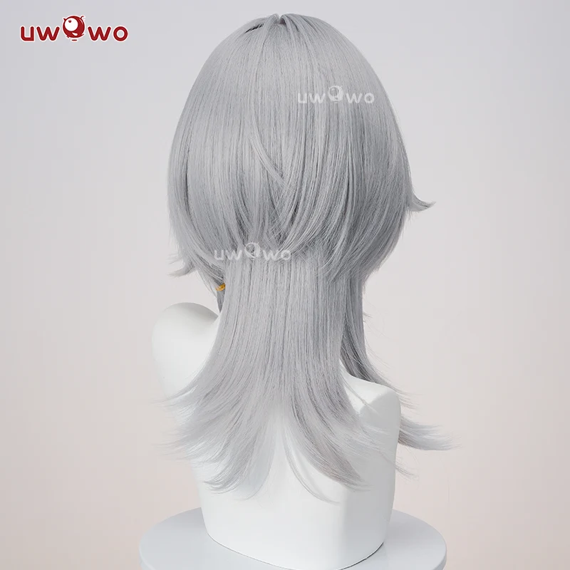 【Pre-sale】Uwowo Honkai: Star Rail Cifera Cosplay Wig Middle Light Gray Hair - Image 3