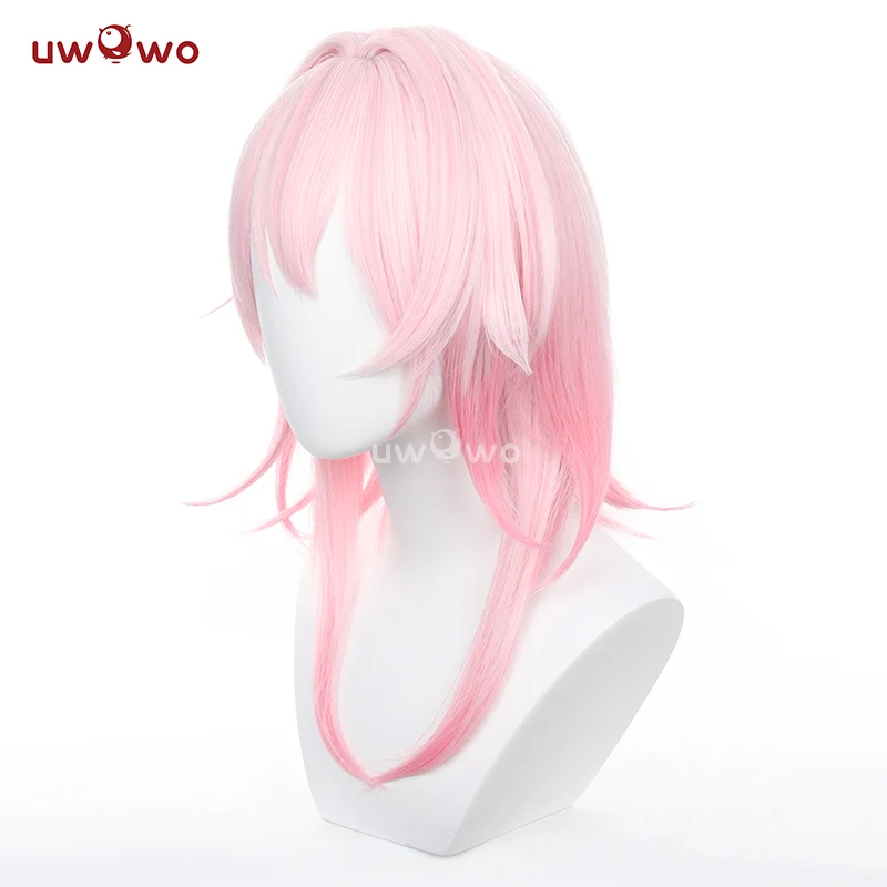 Uwowo Honkai Star Rail Cosplay Wig March 7th Cosplay Wig Pink Short Hair - Image 3