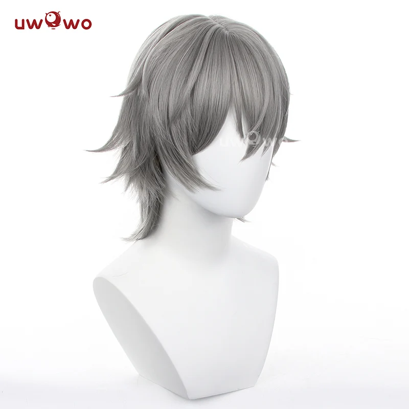Uwowo Honkai Star Rail Cosplay Wig Trailblazer Cosplay Wig Gray Heat Resistant Men Short Hair - Image 3