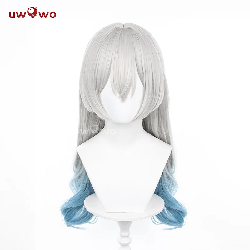 Uwowo Honkai Star Rail Firefly Cosplay Wig Long Silver Blue Hair - Image 2