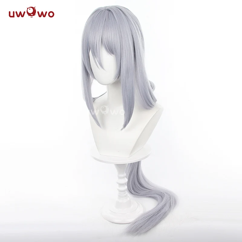 Uwowo Honkai: Star Rail Hanya Cosplay Wig Long Silver Hair - Image 2