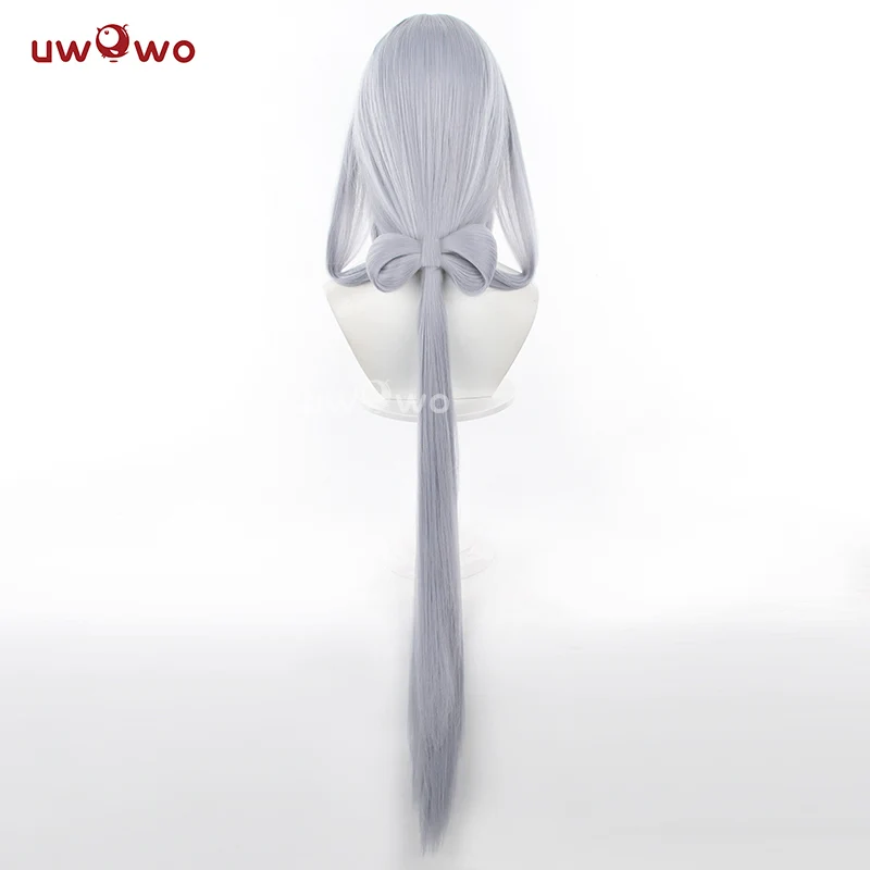 Uwowo Honkai: Star Rail Hanya Cosplay Wig Long Silver Hair - Image 4