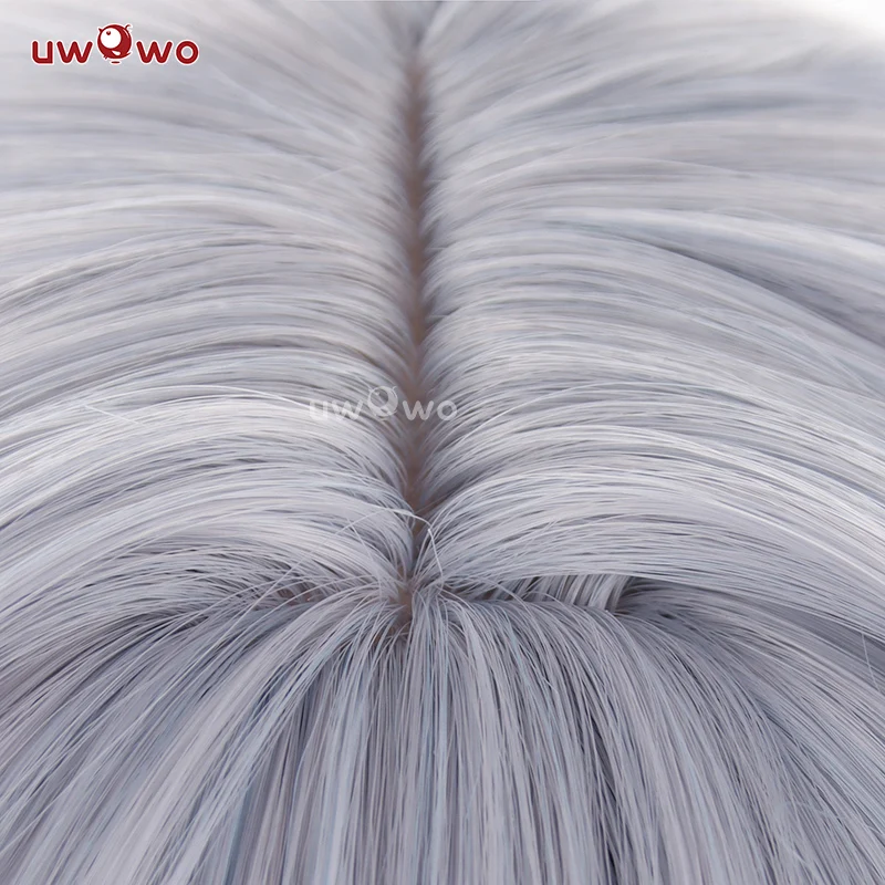 Uwowo Honkai: Star Rail Hanya Cosplay Wig Long Silver Hair - Image 5