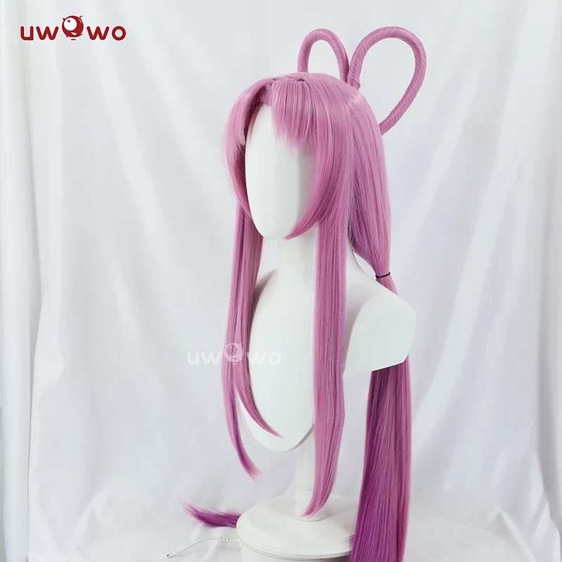 Uwowo Honkai Star Rail HSR Fuxuan Cosplay Wig Light Purple Long Hair - Image 3