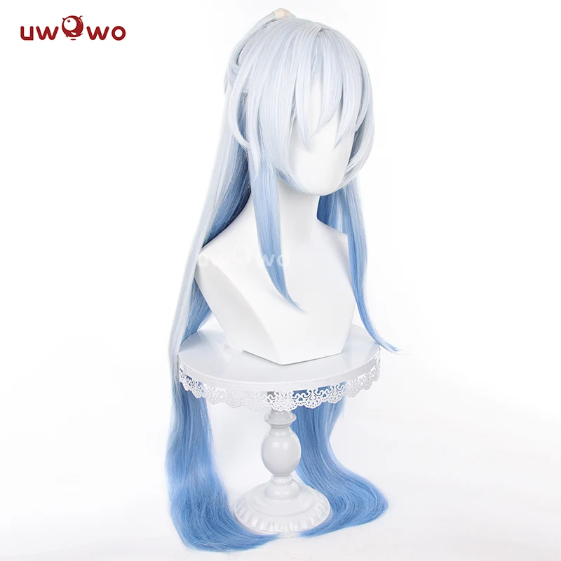 Uwowo Honkai: Star Rail Jing Liu Cosplay Wig Jingliu Long Blue Hair - Image 3