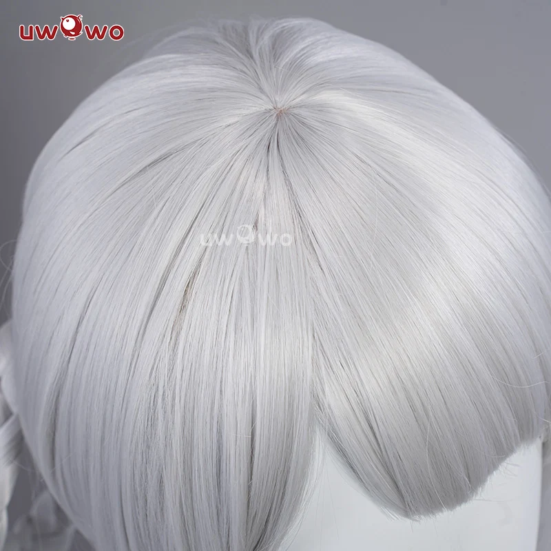 Uwowo Nier: Automata Kaine Kainé Reincarnation Divergent Warrior Cosplay Wig Middle Silver Hair - Image 4