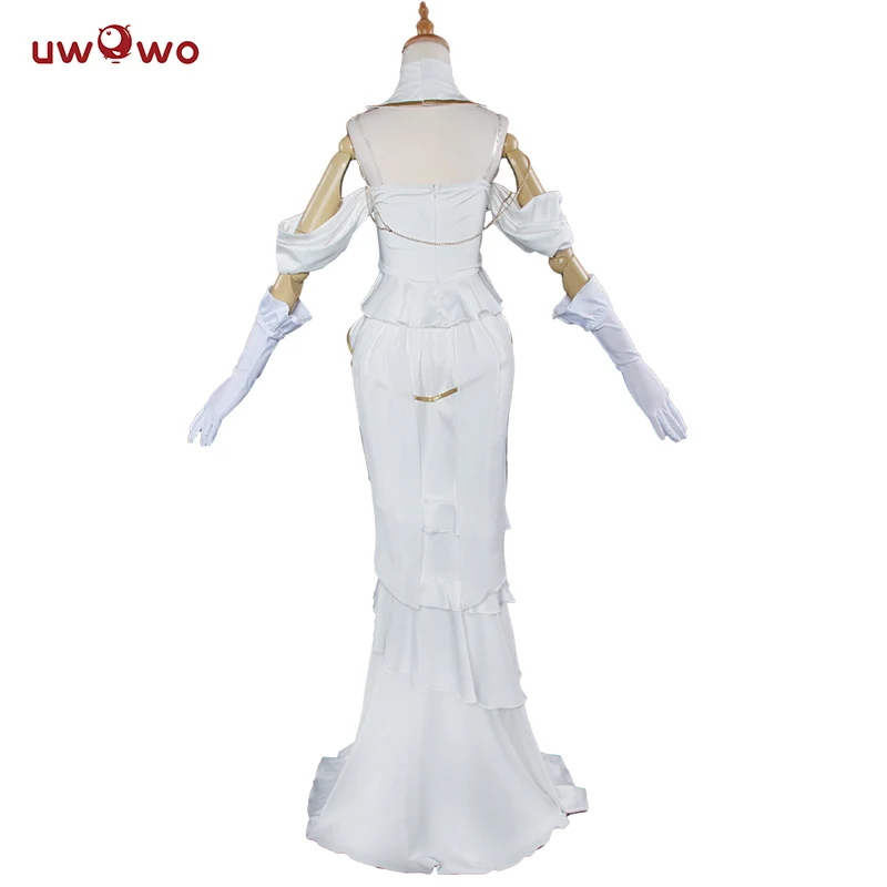 INSTOCK S-3XL Uwowo Anime Overlord Albedo Cosplay Plus Size White Dress Costume - Image 5