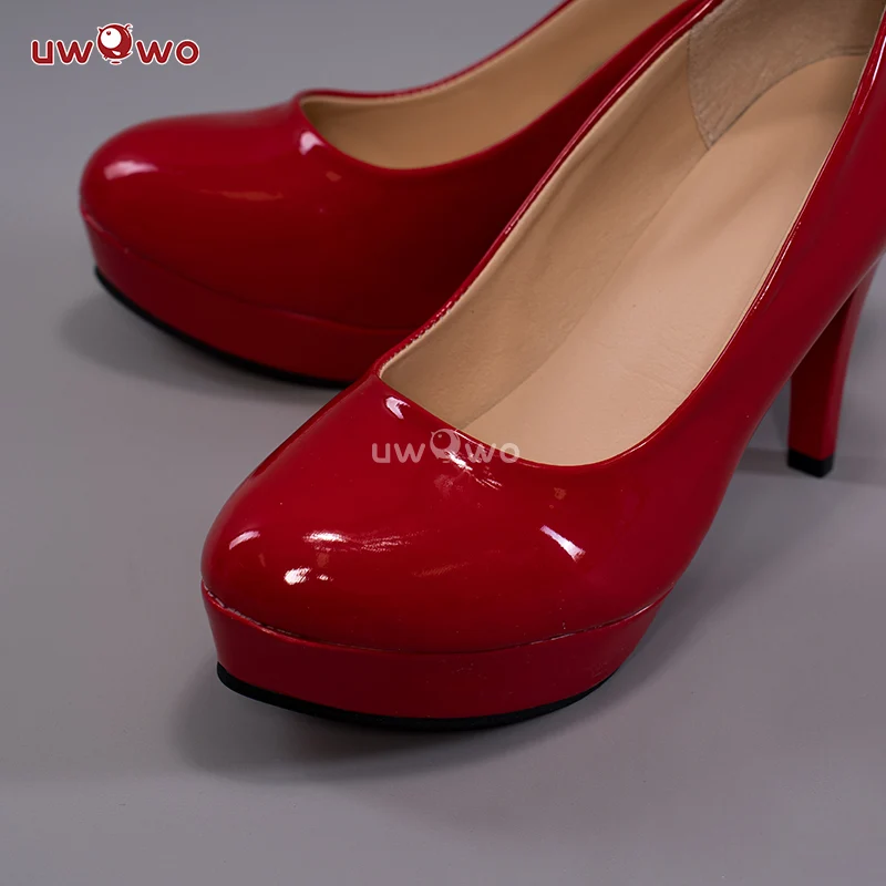 Uwowo All-match Copslay Shoes Red White High Heels The Power Makima Shoes - Image 5