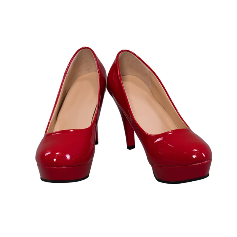 Uwowo All-match Copslay Shoes Red White High Heels The Power Makima Shoes - Image 6