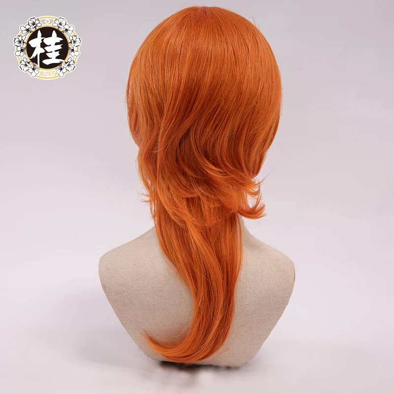 UWOWO Anime Bungou Stray Dogs Nakahara Chuya Cosplay Wig 50cm Curly Dirty Orange Hair - Image 3