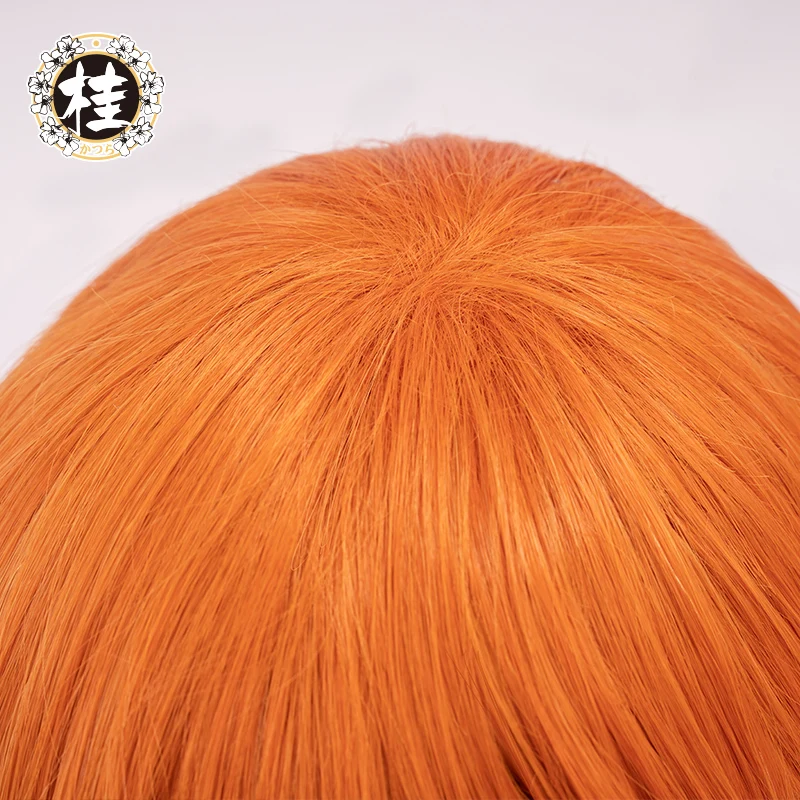 UWOWO Anime Bungou Stray Dogs Nakahara Chuya Cosplay Wig 50cm Curly Dirty Orange Hair - Image 4