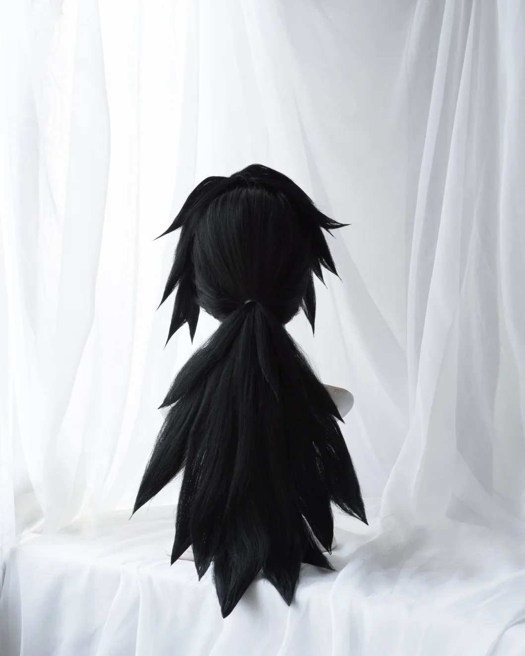 Uwowo Anime Cosplay Tomioka Giyuu Cosplay Wig 62cm Black Wig Corps - Image 4