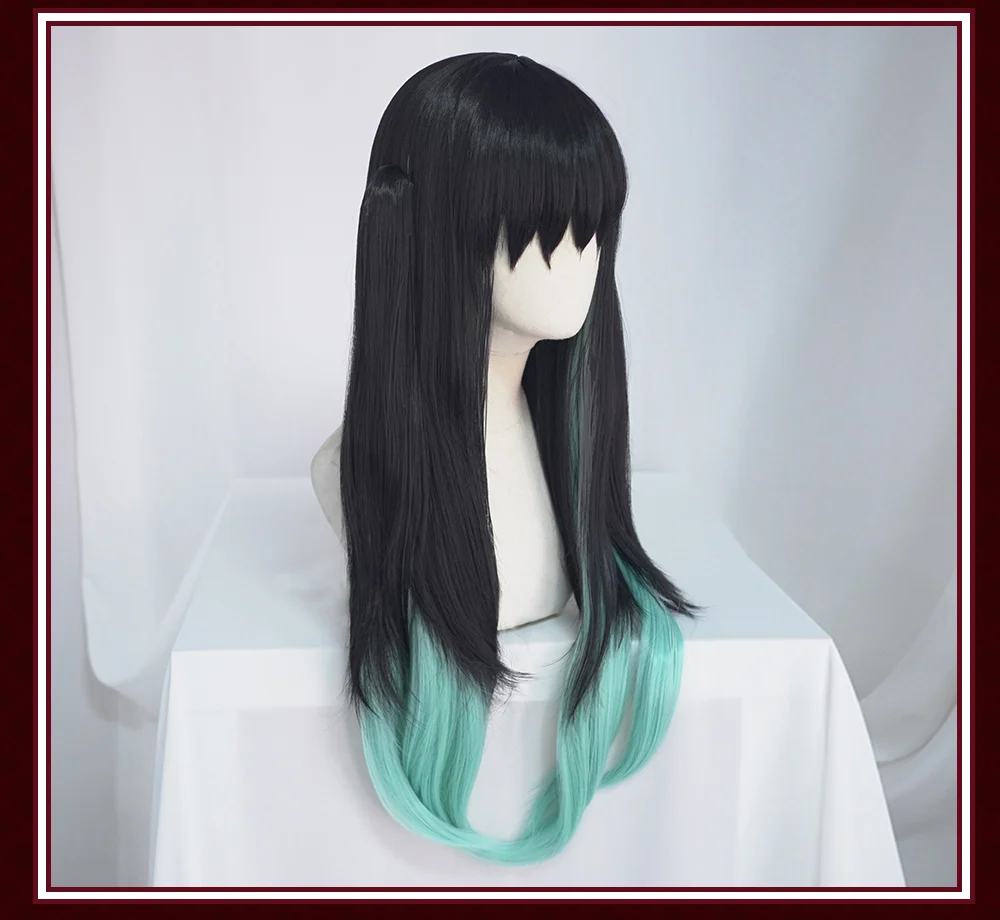Uwowo Anime Cosplay Wig 48cm Black Wig Double Ponytails - Image 2