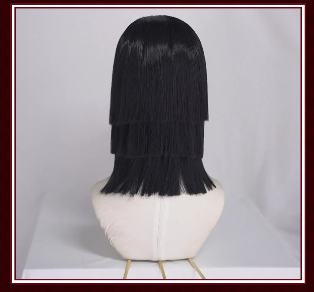Uwowo Anime Cosplay Wig banai Cosplay Wig 40cm Black Hair - Image 3