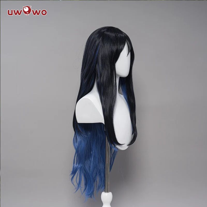 Uwowo Anime Cosplay Wig Inosuke Female Costume Wig Long Blue And Black Hair - Image 2