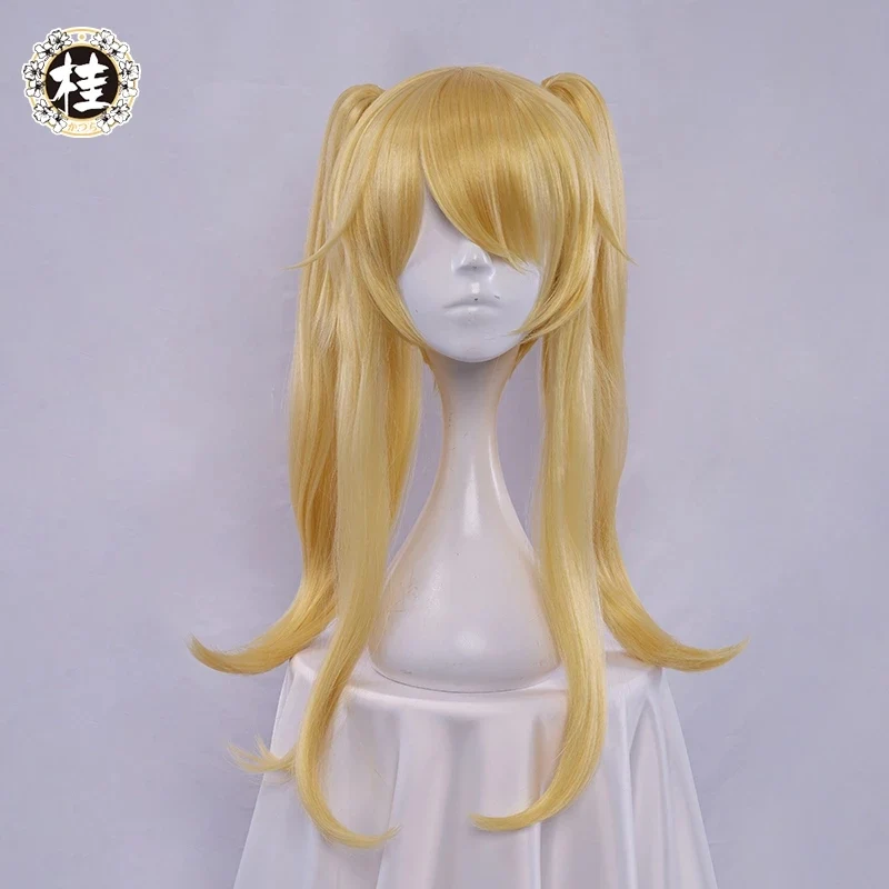 【Pre-sale】Uwowo Anime Kakegurui Cosplay Wig 55cm Yellow Long Hair with Two Ponytail - Image 2