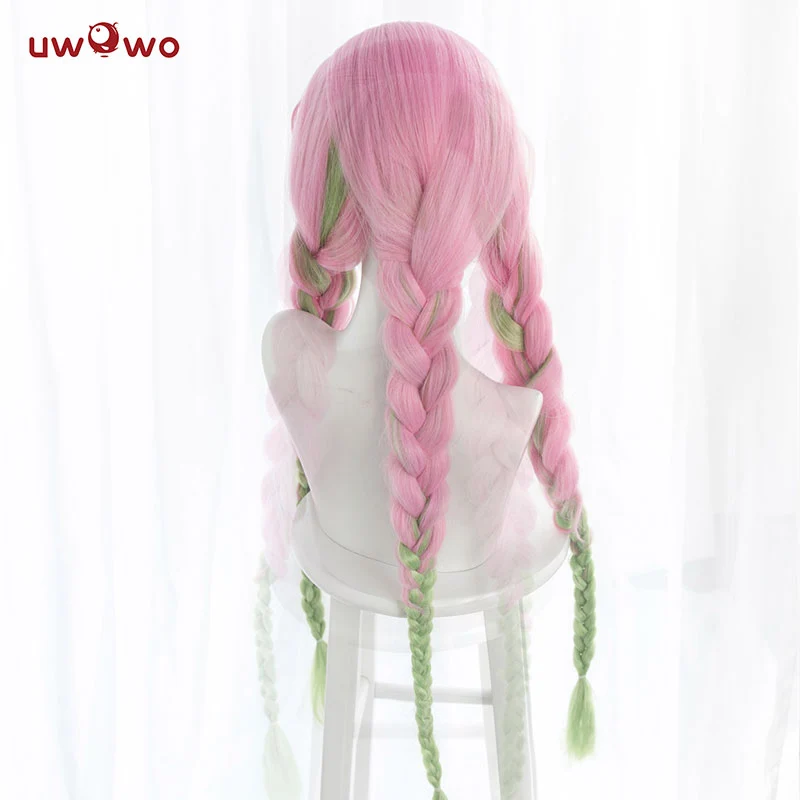 【Pre-sale】Uwowo Anime Mitsuri Cosplay Wig 85cm Long Pink Green Gradient Wig - Image 3