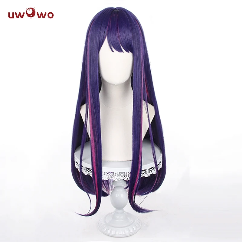 Uwowo Anime Oshi no Ko Cosplay Hoshino Ai Cosplay Wig Purple Long Hair - Image 4