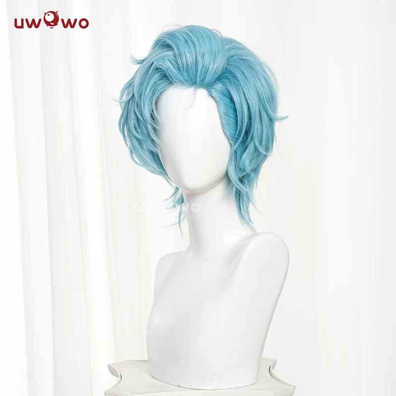 Uwowo Anime Oshi no Ko Season 2 Aqua Cosplay Wig Short Blue Hair - Image 3