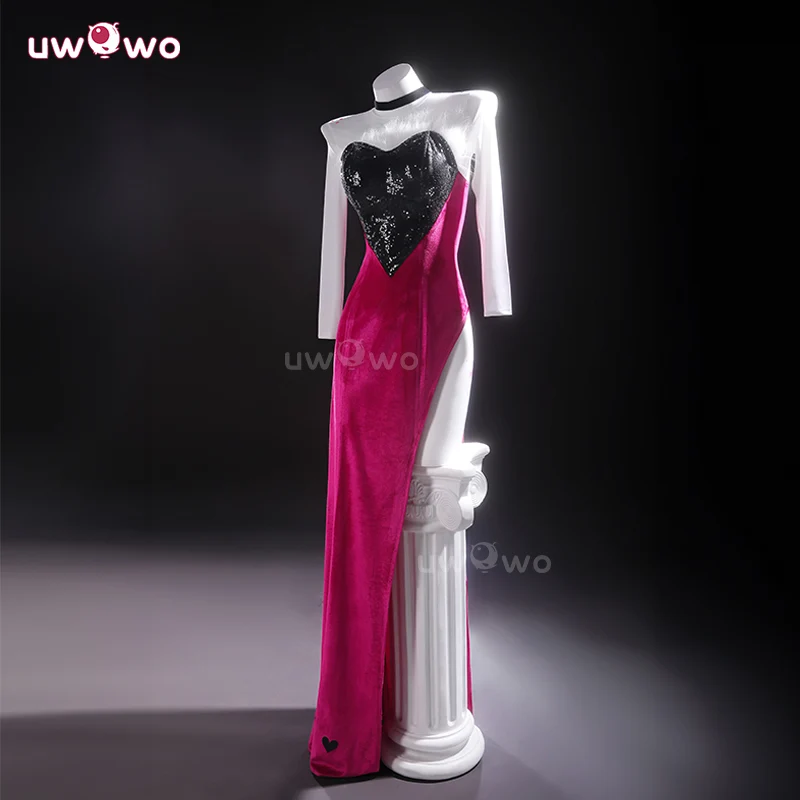 Uwowo Collab Series: Angel Dust Hazbin Hotel Season 2 Dress Velvet Gown Cosplay Costume XS-3XL