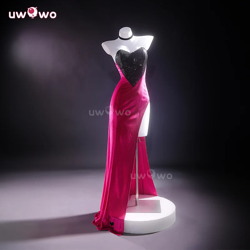 Uwowo Collab Series: Angel Dust Hazbin Hotel Season 2 Dress Velvet Gown Cosplay Costume XS-3XL - Image 2