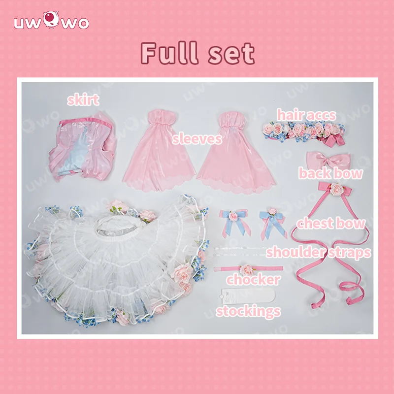 Uwowo Collab Series: Anime Sakura Flower Fairy Cardcaptor Sakura Cosplay Costume S-XL - Image 5