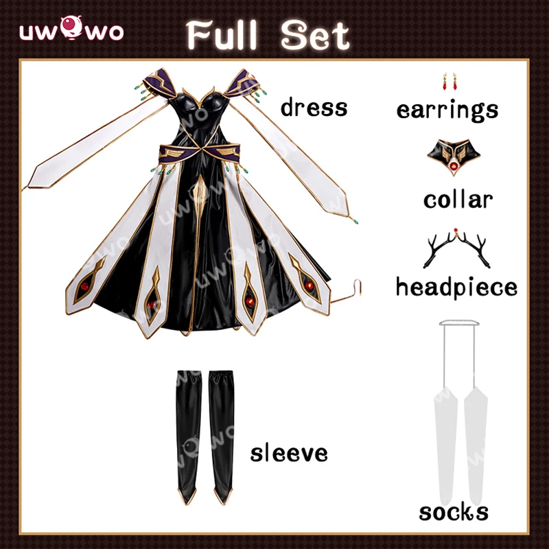 Uwowo Collab Series Anime Code Geass: C.C. CC Empress Ver. Cosplay Costume - Image 5