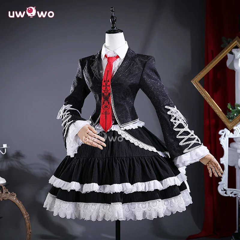 Uwowo Collab Series: Anime Inspired Gothic Princess Black White Cosplay Costume S-3XL