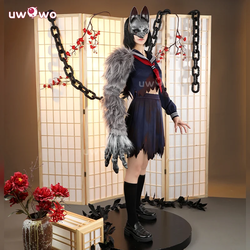 Uwowo Collab Series: Blood Horror Game Fog Town Teen Girl Fox Form School Uniform Cosplay Costume XS-2XL - Image 2