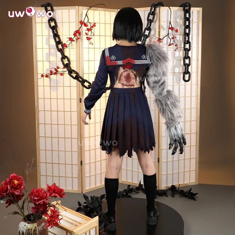 Uwowo Collab Series: Blood Horror Game Fog Town Teen Girl Fox Form School Uniform Cosplay Costume XS-2XL - Image 3