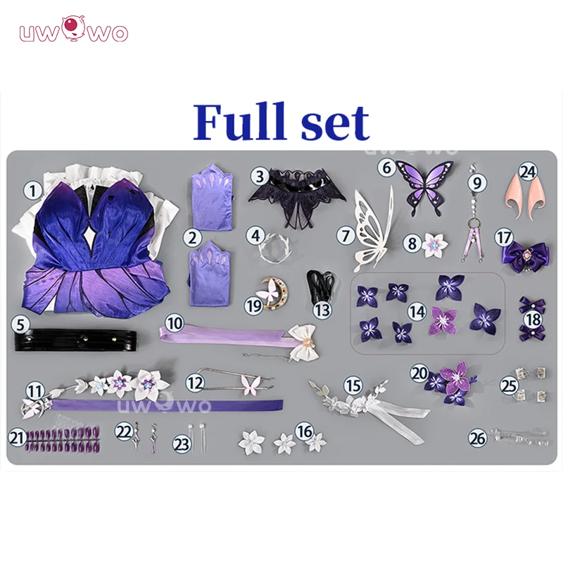 Uwowo Collab Series: Deluxe Castorice Skin Gossamer Flutter Honkai Star Rail Cosplay Costume S-2XL - Image 5
