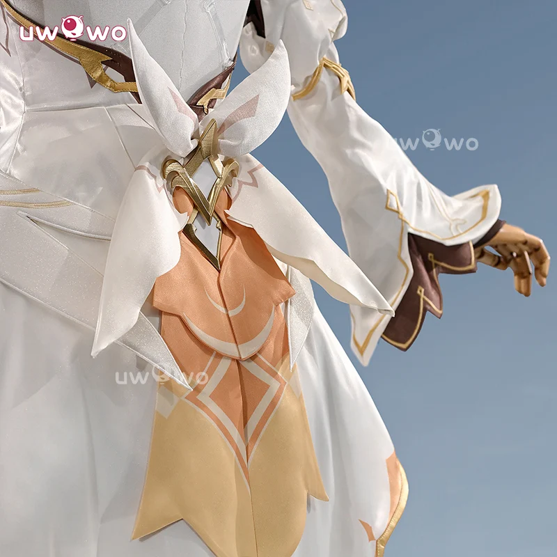 Uwowo Collab Series: Deluxe Genshin Impact Lumine Traveler Skin As Heaven and Earth Are Made Anew Cosplay Cosutme S-XL - Image 3