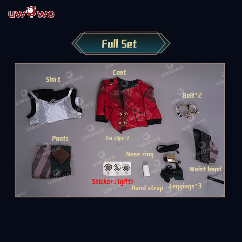 Uwowo Collab Series: Game Arcane Coat Cosplay Costume - Image 5