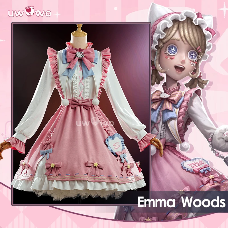 Uwowo Collab series: Game Identity V Emma Woods Gardener Cat Cosplay Costume - Image 2