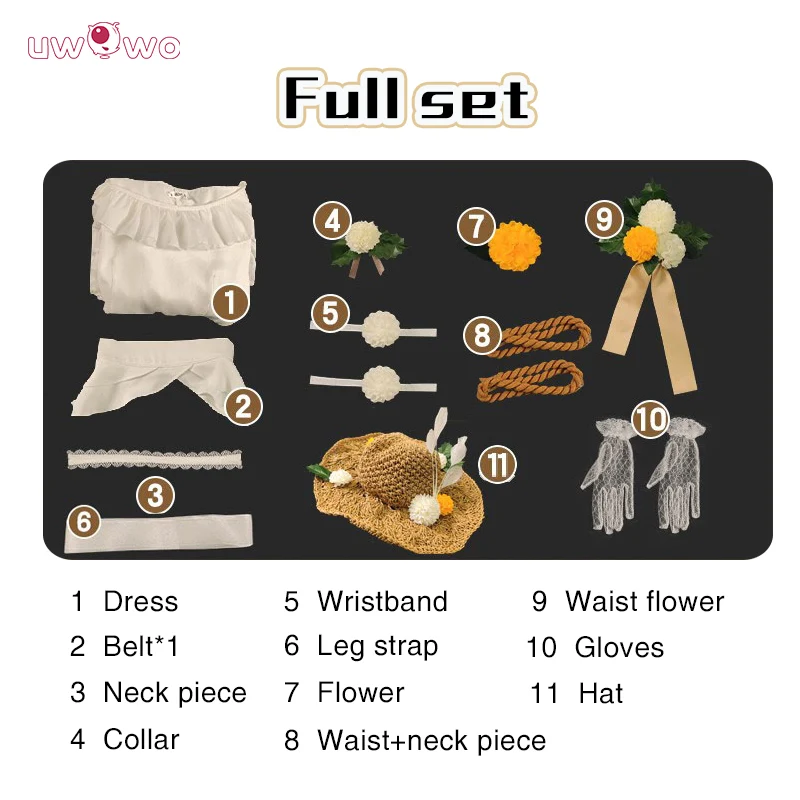 Uwowo Collab Series Game Identity V Emma Woods Cosplay Costume Gardener Up In The Wind Skin Uniform Dress - Image 5