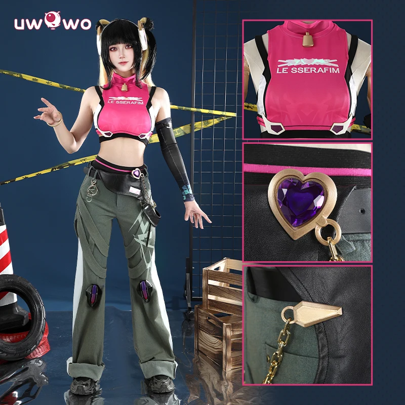 Uwowo Collab Series: Game Overwatch 2 x LE SSERAFIM Fearless Juno Cosplay Costume XS-XXL