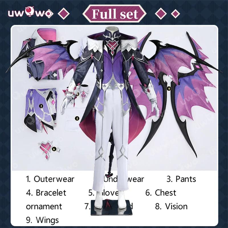 Uwowo Collab Series: Genshin Impact Durin Dragon Male Cosplay Costume XS-2XL - Image 6