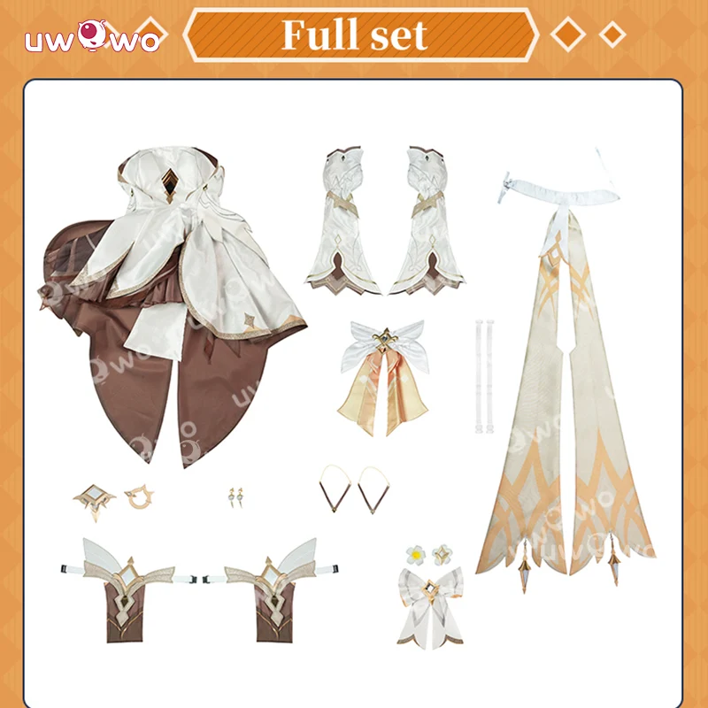 Uwowo Collab Series: Genshin Impact Lumine Traveler Skin As Heaven and Earth Are Made Anew Cosplay Cosutme XS-2XL - Image 5