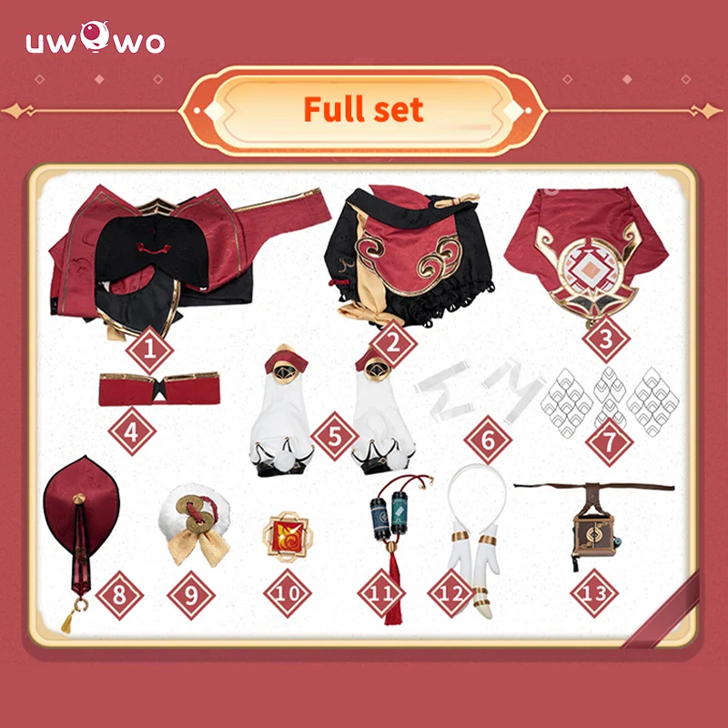Uwowo Collab Series: Genshin Impact Yanfei Liyue Cosplay Cosutme S-XL - Image 5