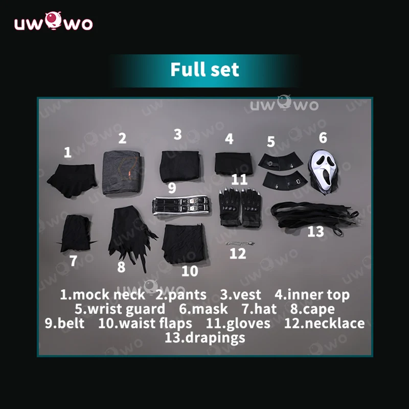 Uwowo Collab Series: Ghost Face Dead by Daylight Cosplay Costume S-2XL - Image 6