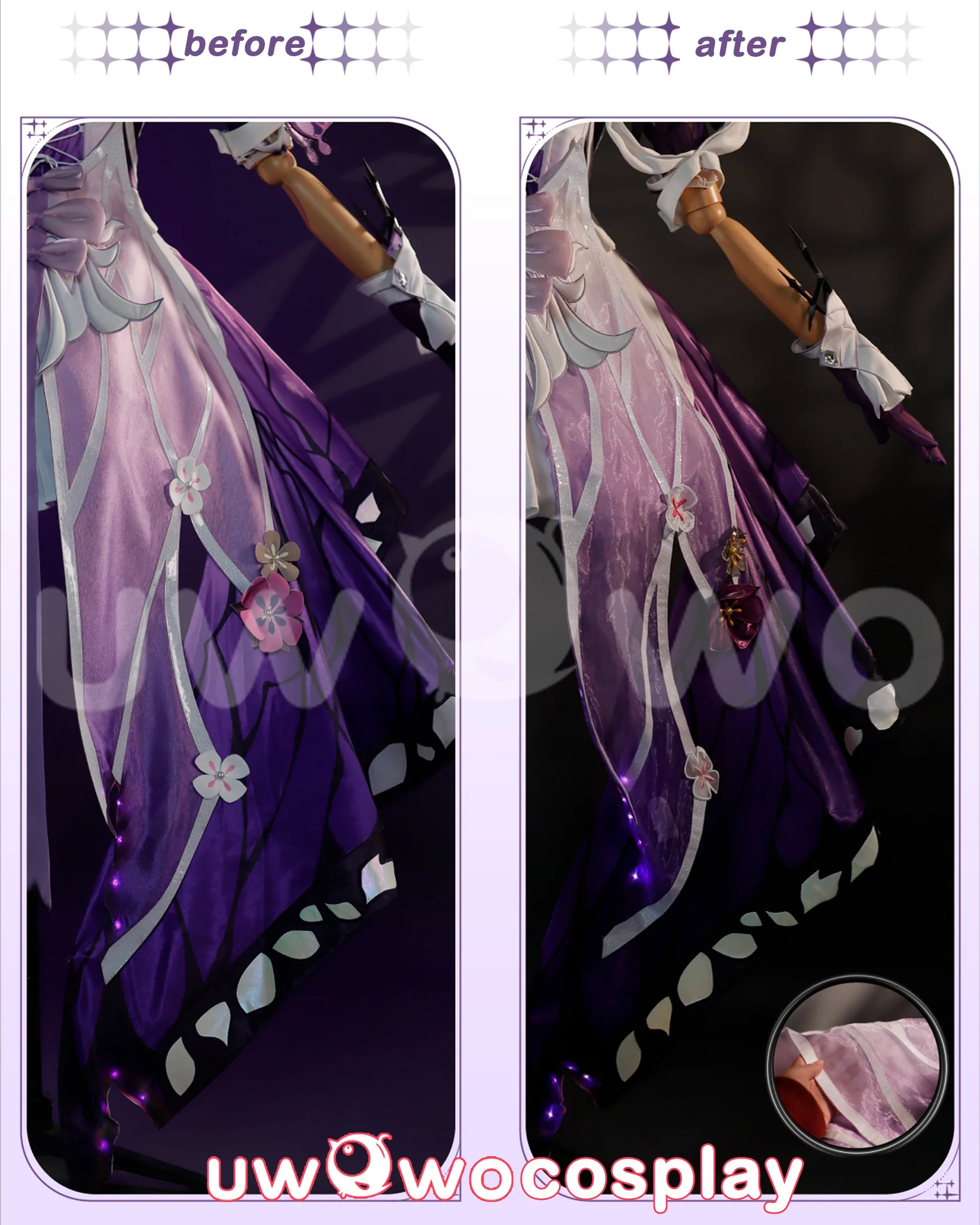 Uwowo Collab Series: Honkai: Star Rail Castorice Cosplay Costume S-XL - Image 9