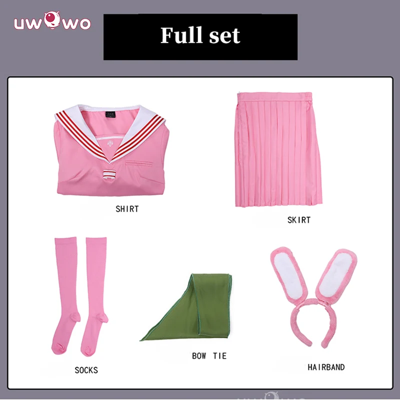 Uwowo Collab Series: Horror Game Fog Town Teen Girl Pink Rabbit Sailor School Uniform Cosplay Costume XS-3XL - Image 5