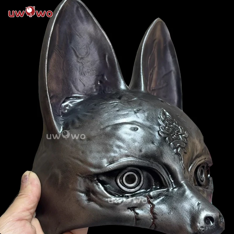 Uwowo Game Horror Game Fog Town Teen Girl/Fox Man Resin Fox Mask Cosplay Prop - Image 4