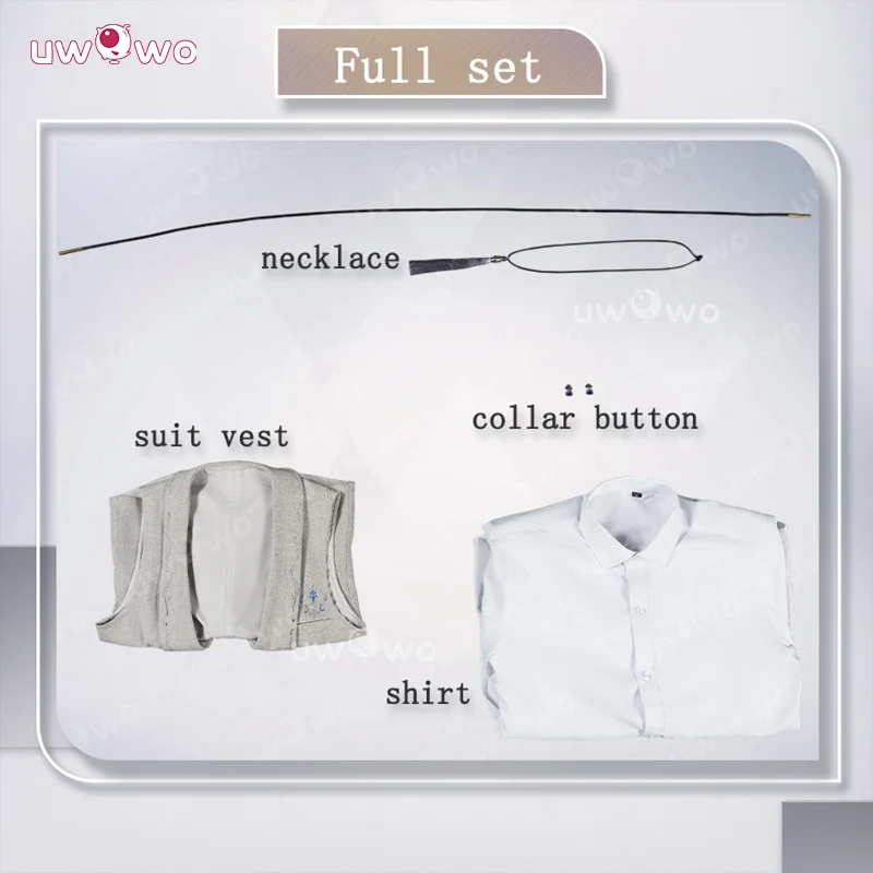 Uwowo Collab Series: Love and Deepspace Xavier Silvery Polyphony Suit Vest Cosplay Costume S-XL - Image 5