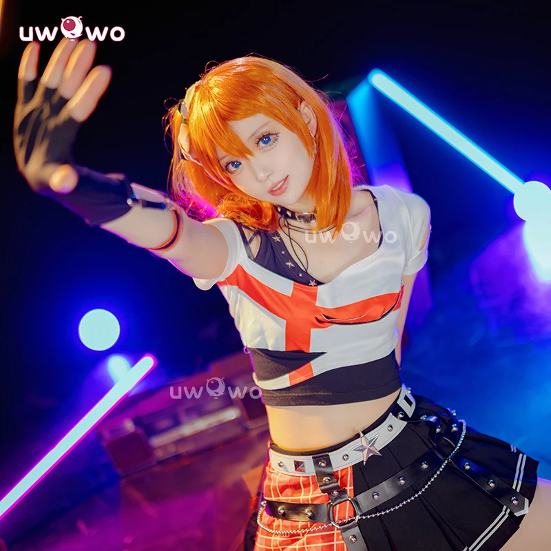 Uwowo Collab Series: Love Live! Kosaka Honoka Idolized Rock ver. Cosplay Costume - Image 3