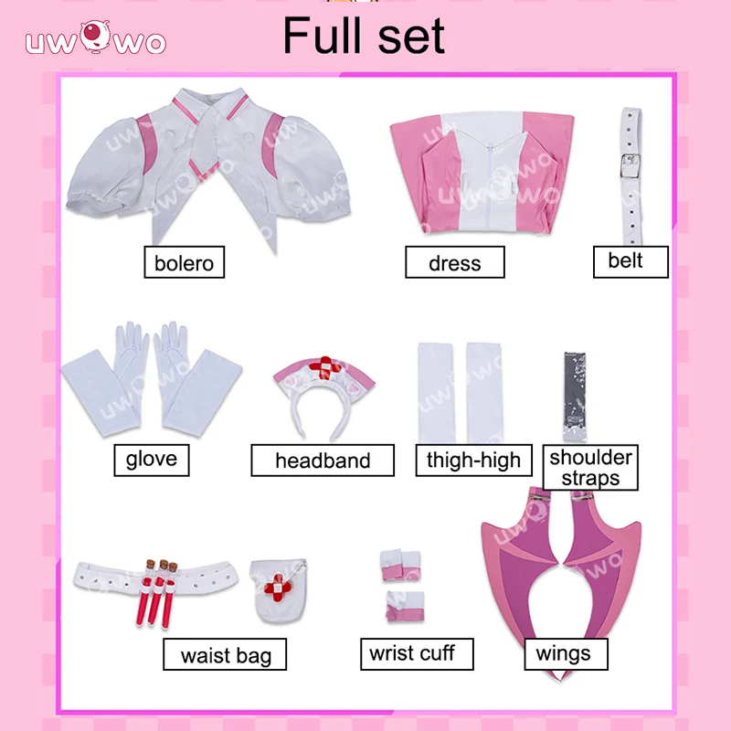 Uwowo Collab Series: Muse Dash Buro Nocturne Bloodheir Nurse Hallowenn Cosplay Costume S-2XL - Image 5